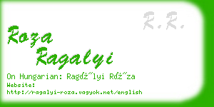 roza ragalyi business card